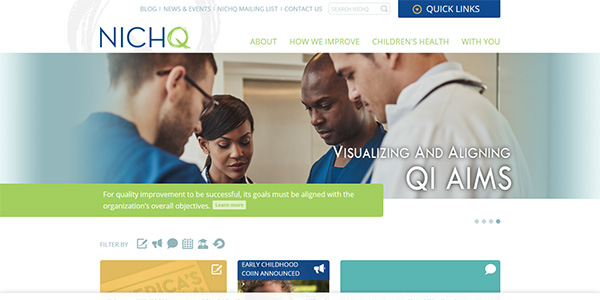 A Main Page Rotating Banner Image Created for NICHQ
