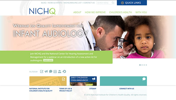 A Homepage Rotator Image as it appears on the NICHQ home page